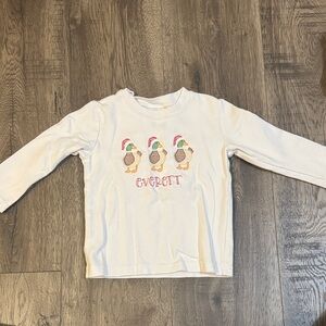 Kids White Long Sleeve Shirt